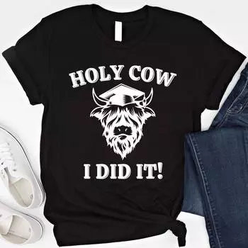 Боже мой, я это сделал! Футболка Смешная футболка для выпускника Футболка для выпускника старших классов Смешной подарок на выпуск 2024 Смешная классическая футболка 3XL
