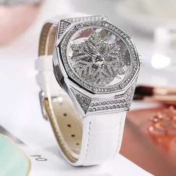 Bozhilun BOZLUN приходит и уходит, женские часы со снежинками, стразами и бриллиантами, высококачественные женские часы, кварцевые часы, часы серебряный