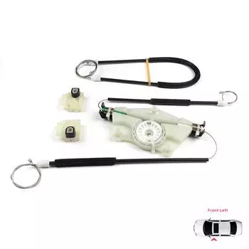 BP8582-1 Ремонтный комплект для стеклоподъемника Manuel, передняя левая дверь для Skoda Fabia 1 1999-2008, тросовое колесо, колесная арка и кронштейны