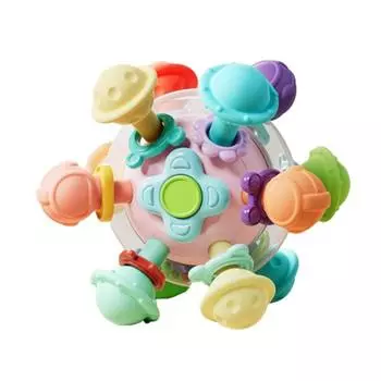 BPA Free Baby Sensory Teething Toys Colorful Multi-Sensory Baby Toy Sensory Chew Toys Toddlers Pink-Baby Toy