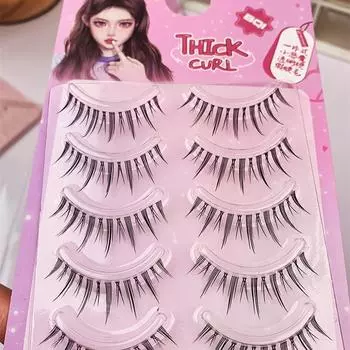 BQI One-piece Transparent Stem Grafted False Eyelashes Natural Thick And Light Devil Style Thin Stem Suitable For Beginners