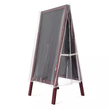 BQKOZFIN Черная доска типа A с защитой от дождя, подставка для хранения информации, защита от падений, добро пожаловать, большая ширина 45 x высота 104, красно-коричневая, двухсторонняя