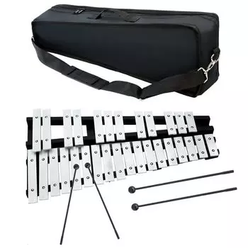 BQKOZFIN Tabletop 30 Складная сумка для хранения на 4 предмета Школьная выставка Glockenspiel, Звуки, Glockenspiel, Маллеты, Подставка, В комплекте, Представление, Концерт, Сольный концерт,