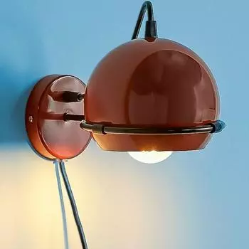 Бра Denney Mid Century Industrial Lamps Lighting Wall Lighting Lighting Blood Red Sconce, Handmade Italian Style Modern Sconces (Один)