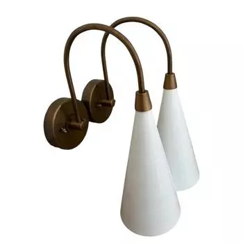 Бра Mid Century White and Brass – современный промышленный настенный светильник, освещение для домашнего декора, настраиваемый светильник