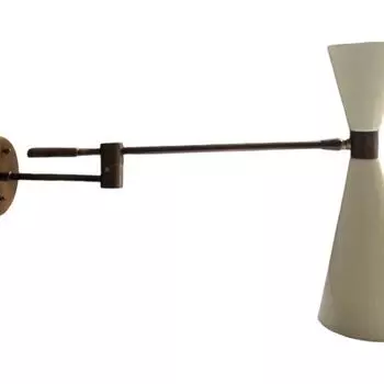 Бра Mid Century White and Brass – современный промышленный настенный светильник, освещение для домашнего декора, настраиваемый светильник