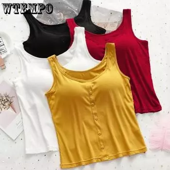 Бюстгальтер цельный жилет Женская футболка без рукавов Топ с маленькими подтяжками и подкладкой для бюстгальтера Бюстгальтер XXXXL белый