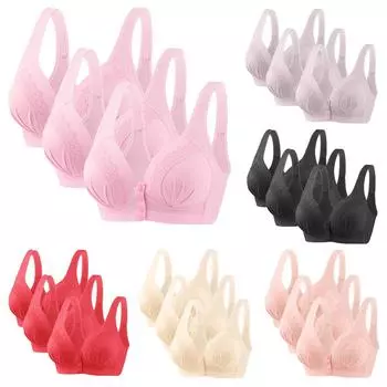 Bra without steel rim, middle-aged and elderly, thin front buckle vest, bra for the elderly, large size underwear for women S 36/80BC