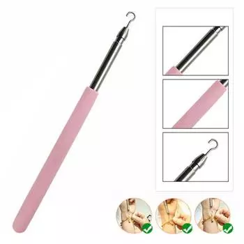 Bracelet Helper Hook Tools Stainless Steel Jewelry Wearing Aid Metal Bracelet Assistance for Clasps Zippers Closures Bracelets Necklaces Watches фиолетовый