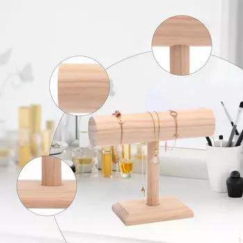 Bracelet Holder Display Multifunctional Wood Jewelry Stand Organizer for Bangles S