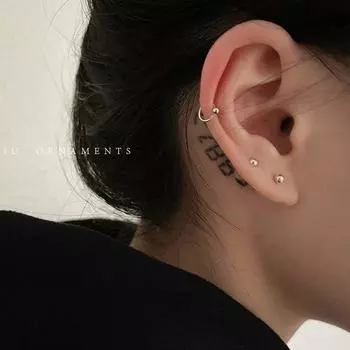Bracelet Stud Earrings Women s Sterling Silver round Ring Earrings 2024 New Arrival Best Selling Ear-Caring Earrings Accessible Luxury Fancy Ear Ring Pair of sterling silver 6mm