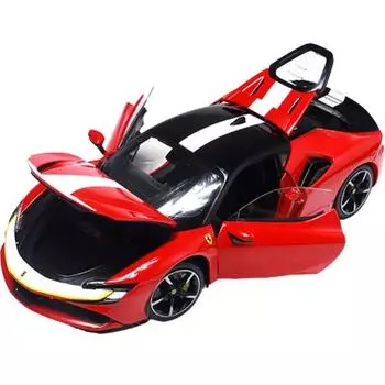 Браго 1:18 Ferrari Signature SF90 Stradale Assetto Fiorano Toy, Красный, популярные корейские игрушки, популярные корейские игрушки