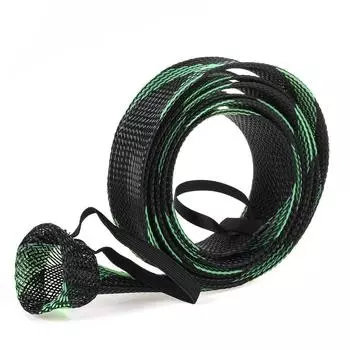 Braided Mesh Fishing Tools Fishing Rod Cover Fishing Pole Glove Fishing Rod Protector Rod Sleeve белый