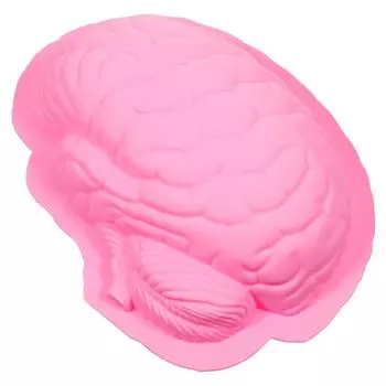 Brain Cake Mold Halloween Silicone Pan Creative Shaped Chocolate Moulds Stencils розовый
