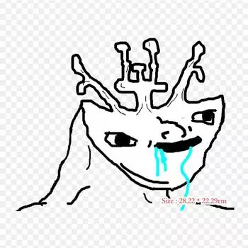 Brainlet Meme Wojak Meme с термопереносной печатью, виниловые нашивки, наклейки для одежды, аппликации «сделай сам», моющиеся нашивки