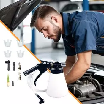 Brake Bleeder Kit 1L Brake Pressure Bleeder And Pump Brake System Bleeding Tools Brake Flush Machine Pneumatic Brake Bleeder For