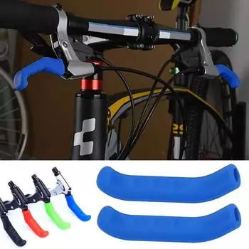 Brake Handle Cover TPR MTB Grips Bicycle Handlebar Protect Cover Anti-slip Bicycle Protective Gear Bike Accessories синий