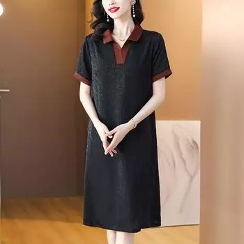 Brand Counter Withdraw Genuine Goods Turtle Pattern plus Size Hangzhou Silk Black 5XL