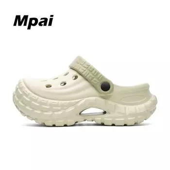 Brand Fashion Minimalist Hole Shoes Baby Boy and Girl Summer Outwear Closed Toe Sandals Comfortable Platform Height Increasing Non-Slip Beach Shoes Olive green 42-43