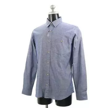 Brand new dorobou nikki Furoshiki pattern, arabesque pattern, kasuri Long sleeve Back Switch shirt Men s Used