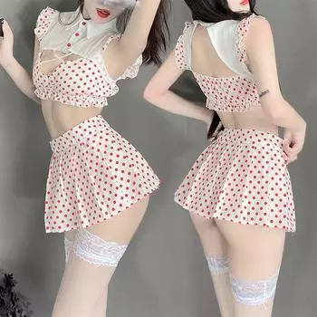 Brand sexy underwear pure desire school girl uniform sexy bra passion school style pleated skirt One size