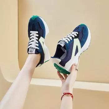 Брендовые женские кроссовки, модная повседневная обувь на платформе для женщин, дышащая спортивная обувь на шнуровке, дизайнерская нескользящая женская обувь для ходьбы 35