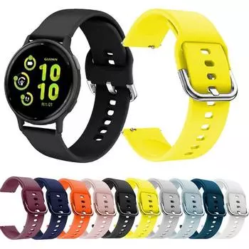 Браслет 20 мм 22 мм для Garmin Active 5 Band Venu 3 3s, музыкальный ремешок для Garmin Venu 3, браслет Forerunner 265 Correa Vivoactive 4 20mm чёрный