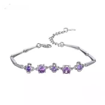 Браслет Andara с цирконием, ювелирные изделия, геометрические бусины, браслеты-цепочки, модный тонкий свадебный подарок для подруги, женщин белый