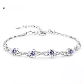 Браслет Andara с цирконием, ювелирные изделия, геометрические бусины, браслеты-цепочки, модный тонкий свадебный подарок для подруги, женщин белый