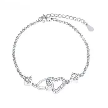 Браслет Andara с цирконием, ювелирные изделия, геометрические бусины, браслеты-цепочки, модный тонкий свадебный подарок для подруги, женщин белый