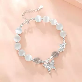 Браслет-бабочка с хвостом феникса из стерлингового серебра 925 пробы, женский браслет Ins Mori Sweet 925