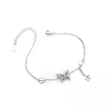 Браслет-бабочка с кисточками для женщин Ins-Song Light Luxury Korean Style Niche Collarbone Chain