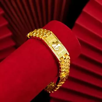 Браслет Baifu золотого цвета для мужчин, модный нишевый браслет для часов DIY, браслет-цепочка one size золотой