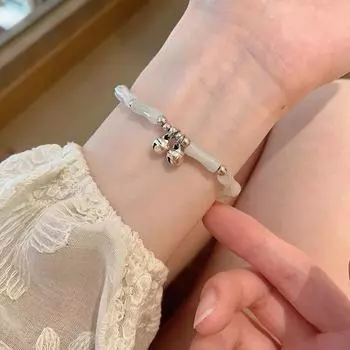 Браслет «Бамбуковый колокольчик» в виде китайской феи — роскошные и элегантные ювелирные изделия для женщин, вдохновленные стилями знаменитостей из Интернета S423 серебряный