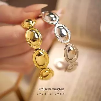 Браслет Banyan Tree S925 Silver Oval - модный женский ювелирный подарок BAS099 белого золота