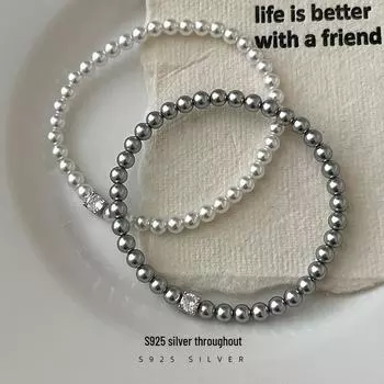 Браслет Banyan Tree S925 Silver Pearl Cube для женщин - элитные ювелирные изделия BRS2813 белый/жемчужный