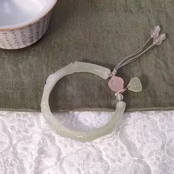 Браслет «Белый лунный свет» 58 мм Антикварный браслет Ручные украшения Креативный браслет «Лотос» Для девочек 04