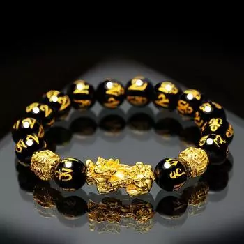 Браслет из обсидиана для привлечения богатства и удачи