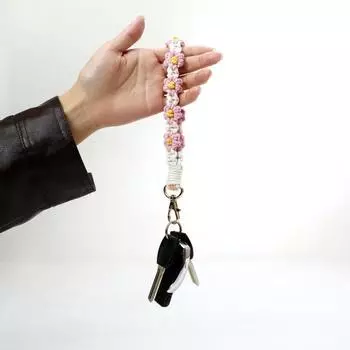 Браслет-брелок в богемном стиле отпуска, плетеная сумка ручной работы с маленькими цветами, сделай сам, подвесная сумка с пряжкой зелёный