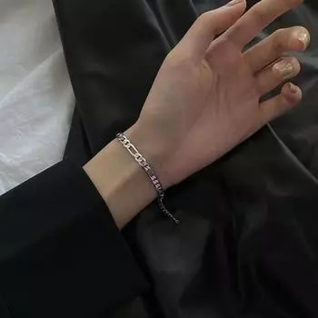 Браслет-цепочка для мужчин и женщин, браслет-цепочка с кубинскими звеньями, браслет-цепочка унисекс из сплава