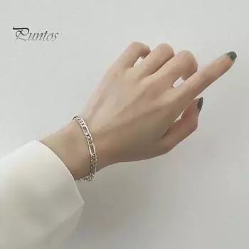 Браслет-цепочка для мужчин и женщин, кубинский браслет-цепочка, унисекс, сплав, браслет, ювелирные изделия для повседневной носки, аксессуар для вечеринок 1pc