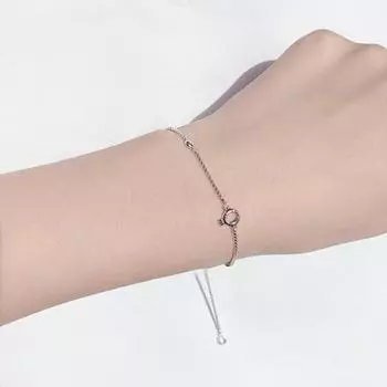 Браслет-цепочка Fashion Moments со сверкающей застежкой Crown O из стерлингового серебра S925 пробы, подарок на день рождения, романтичное, элегантное, очаровательное ювелирное изделие