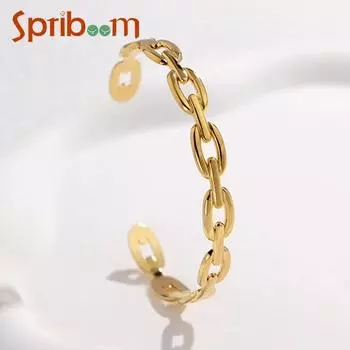 Браслет-цепочка из нержавеющей стали для женщин, золото/серебро, простые геометрические браслеты-манжеты, женские металлические украшения, аксессуары для темперамента серебряный