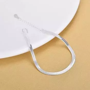 Браслет-цепочка из стерлингового серебра 925 пробы со змеей и браслеты на ногу для женщин и девочек, вечерние свадебные украшения, Pulseras Mujer Sl117