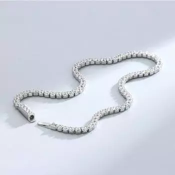 Браслет-цепочка из стерлингового серебра 925 пробы с бриллиантами и бриллиантами толщиной 2 мм, японский и корейский модный браслет с темпераментным покрытием, роскошный женский браслет 16