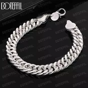 Браслет-цепочка из стерлингового серебра 925 пробы, модные свадебные украшения 20CM