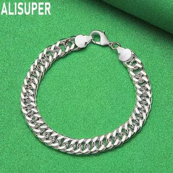 Браслет-цепочка из стерлингового серебра 925 пробы, модные свадебные украшения 20CM