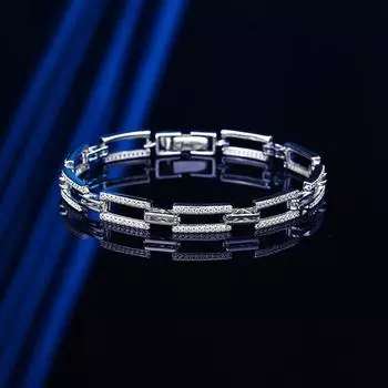 Браслет-цепочка из стерлингового серебра S925 для женщин Ins Niche Design Легкий роскошный простой корейский вариант Универсальные интернет-знаменитости Лесные серебряные украшения 15.5CM