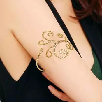 Браслет-цепочка, легкий яркий цвет, глянцевый ажурный геометрический узор, браслет-манжета, браслет для тела, ювелирное изделие, подарок серебряный