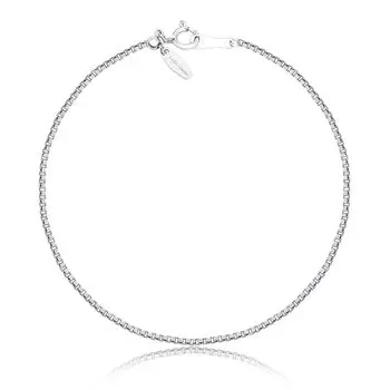 Браслет-цепочка Pt850 Платина Венецианская Ширина Длина 18 см [Лара Кристи] 0,85 мм Приблизительно. 1,5 г lb97-0002-pt